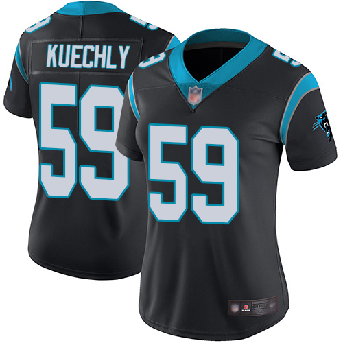 Carolina Panthers Limited Black Women Luke Kuechly Home Jersey NFL Football #59 Vapor Untouchable->women nfl jersey->Women Jersey